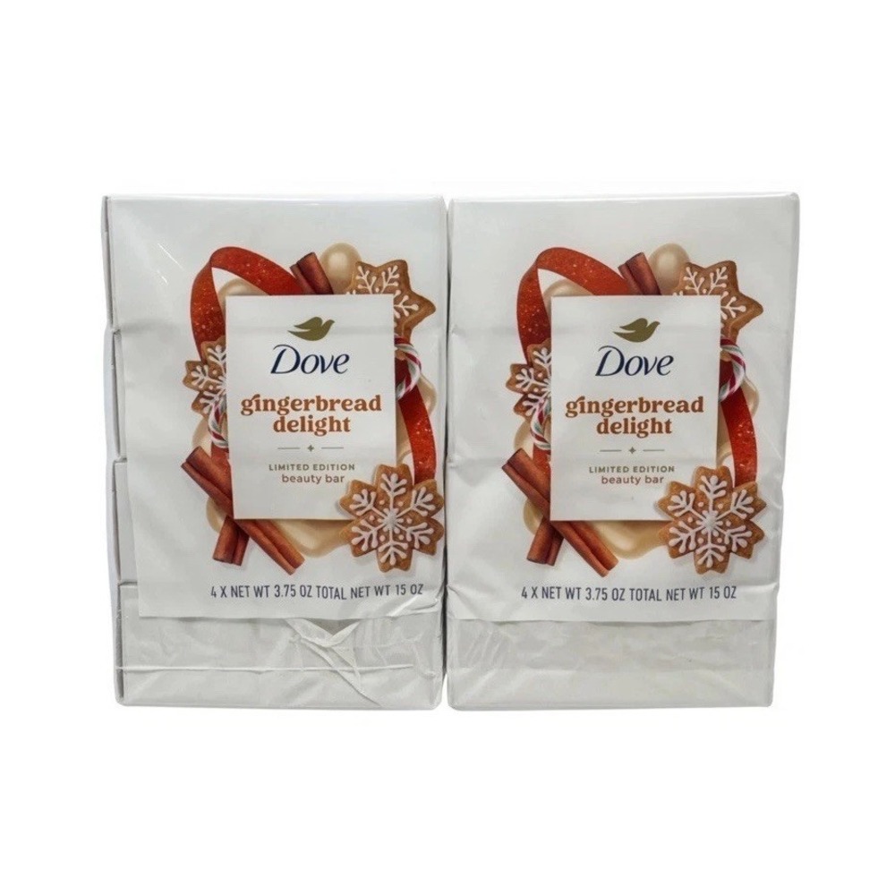 8 Bars Dove Gingerbread‎ Delight  Limited Edition  Beauty  Bar Soap 3.75oz.